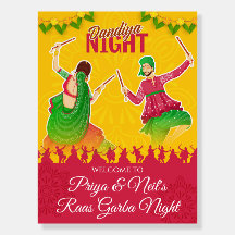 Gujarati wedding welcome signs Dandiya Welcome