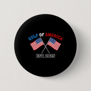 Gul-f Retro Of America Est 2025 Usa American Flag Button
