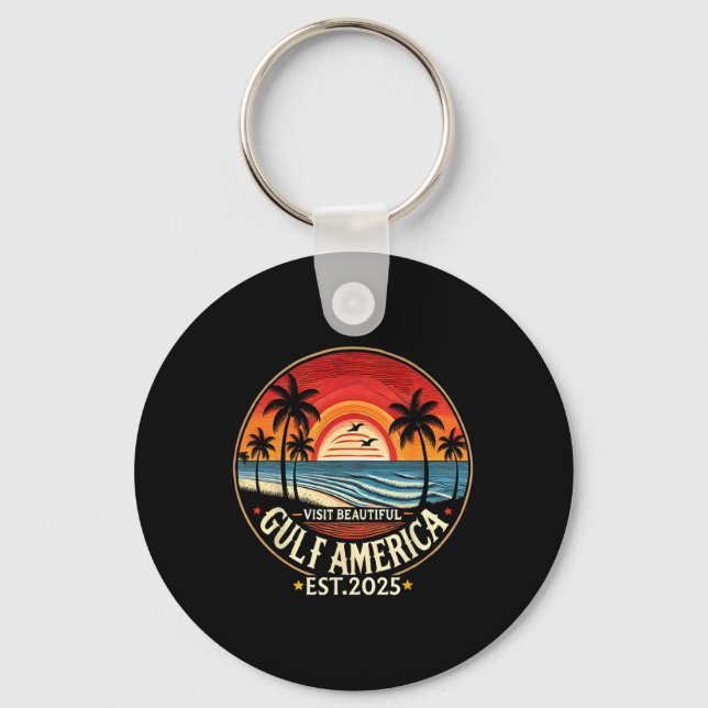 Gulf America Funny Trump Renaming  Keychain (Front)