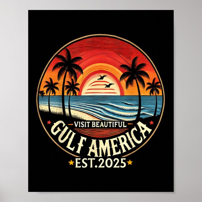 Gulf America Funny Trump Renaming  Poster (Front)