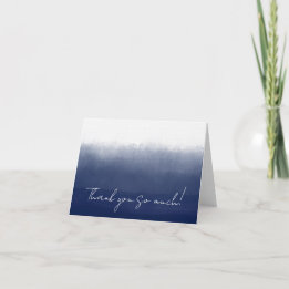 Gulf Blue Watercolor Thank You Card