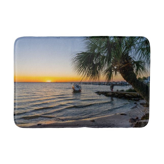 Gulf Breeze Florida Sunset Bath Mat (Front)