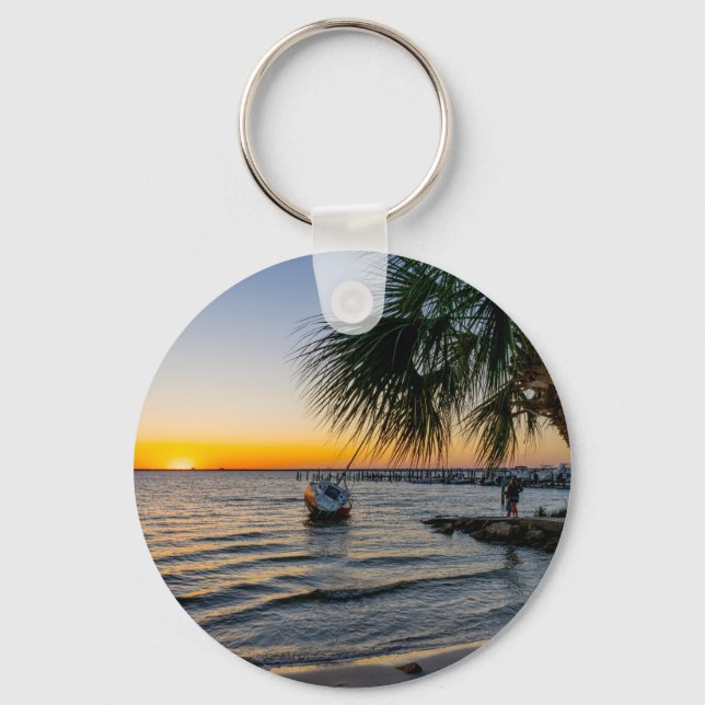 Gulf Breeze Florida Sunset Key Chain (Front)