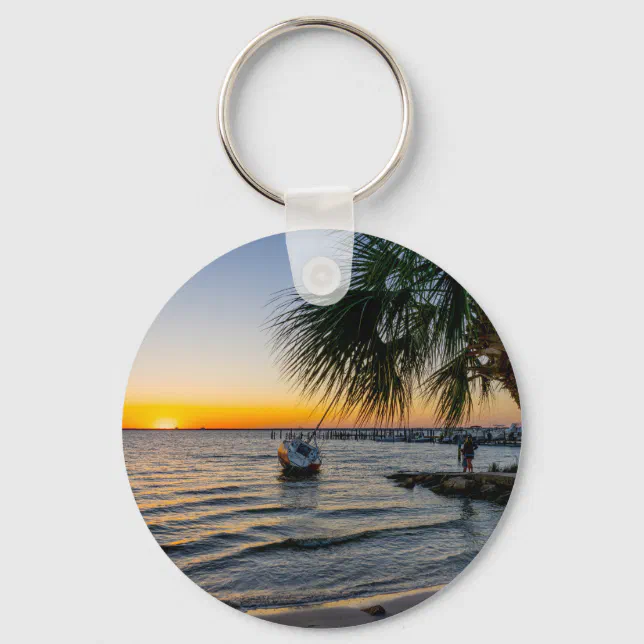 Gulf Breeze Florida Sunset Key Chain | Zazzle