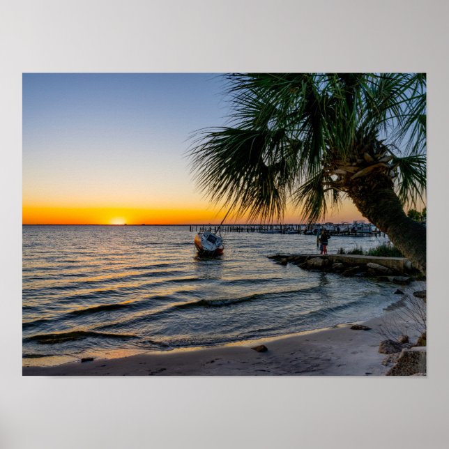 Gulf Breeze Florida Sunset Poster (Front)