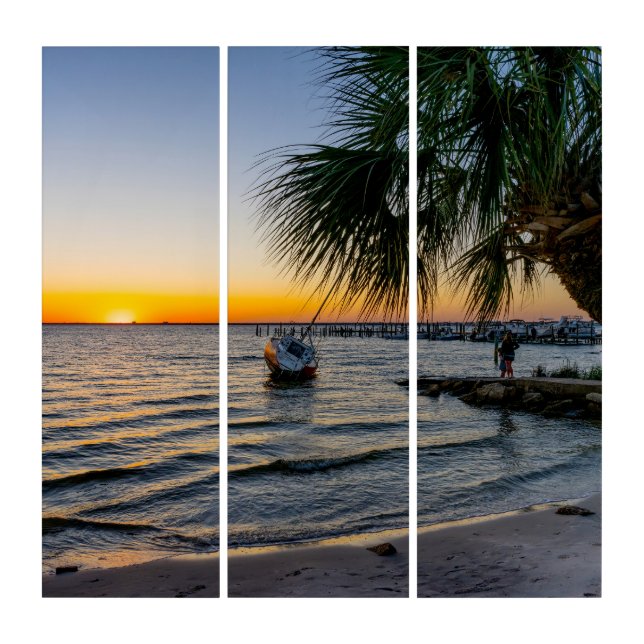 Gulf Breeze Florida Sunset Wall Art Set (Front)