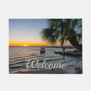 Gulf Breeze Florida Sunset Welcome Doormat