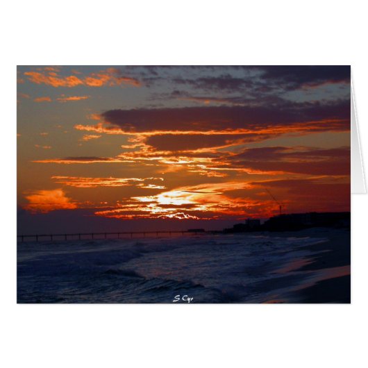Gulf Coast Florida Sunset Cards (Front Horizontal)