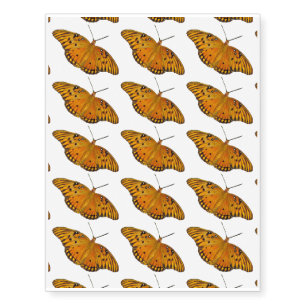 Gulf Coast Fritillary Butterfly Temporary Tattoos