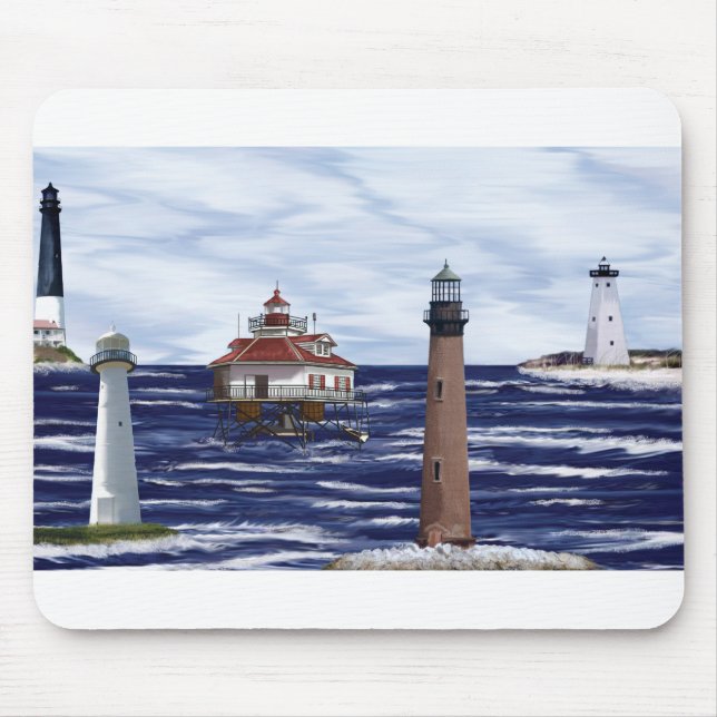 Gulf Coast lighthouses Mouse Pad (Front)