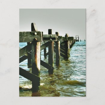 Gulf Coast Mississippi Destroyed Pier Postcard by kithseer at Zazzle