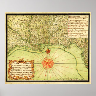 Gulf Coast of the United StatesPanoramic Map Poster