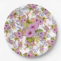 Gulf Coast Wildflower Vintage Flora Paper Plates