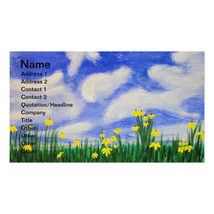 Gulf Cove Flowers in a Bright Field Business Card