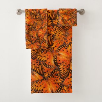 Gulf fritillary butterflies orange brown