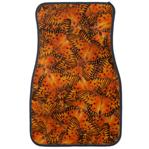 Gulf fritillary Passion orange brown butterfly Car Floor Mat