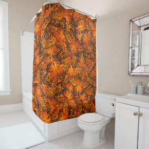 Gulf fritillary Passion orange brown butterfly Shower Curtain