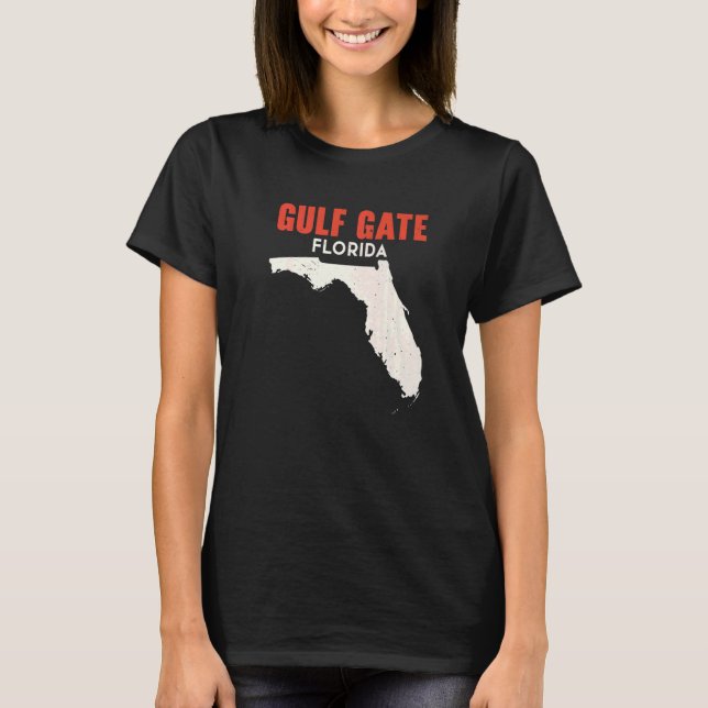 Gulf Gate Florida USA State America Travel Floridi T-Shirt (Front)
