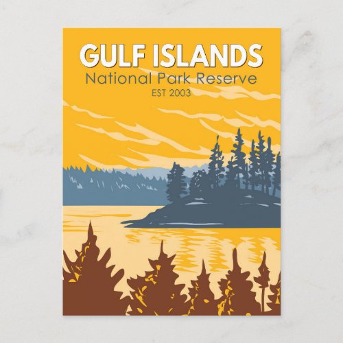 Gulf Islands National Park Reserve Canada Vintage Postcard