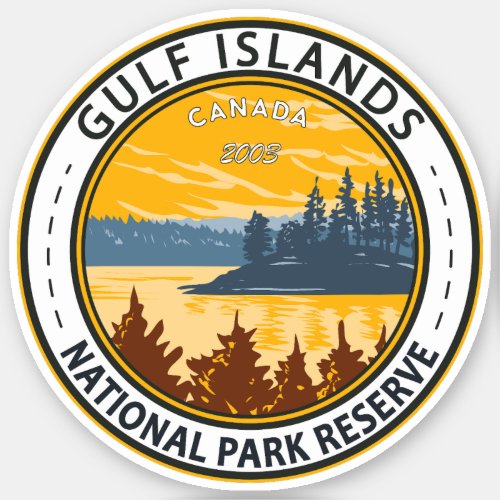 Gulf Islands National Park Reserve Canada Vintage Sticker