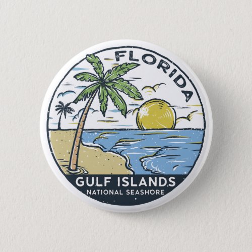Gulf Islands National Seashore Florida Vintage Button