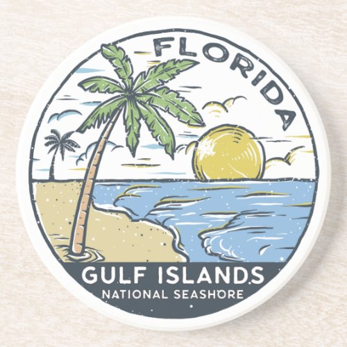 Gulf Islands National Seashore Florida Vintage Coaster