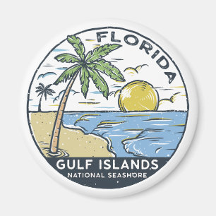 Gulf Islands National Seashore Florida Vintage Magnet