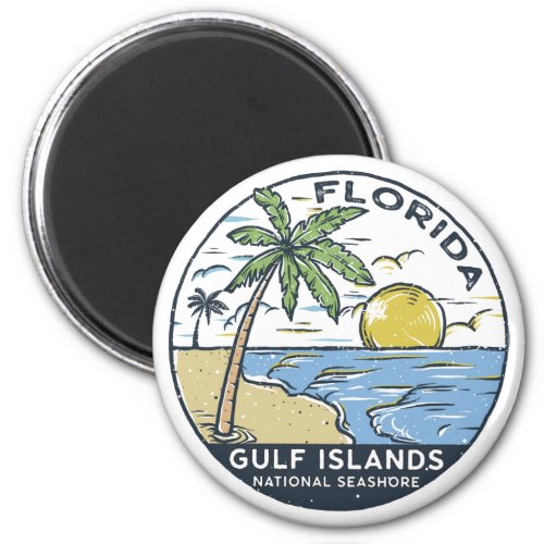 Gulf Islands National Seashore Florida Vintage Magnet