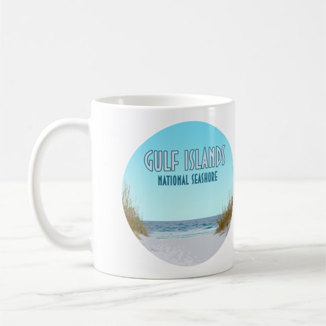 Gulf Islands National Seashore Mississippi Florida Coffee Mug (Left)