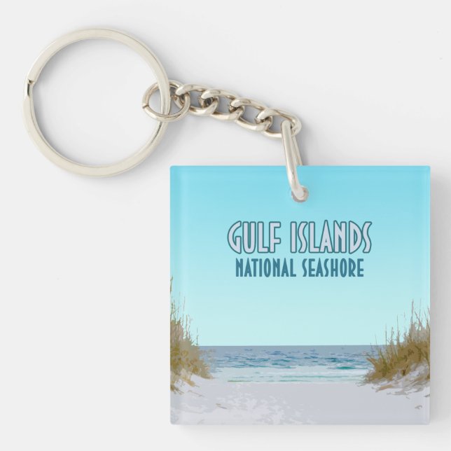 Gulf Islands National Seashore Mississippi Florida Keychain (Front)