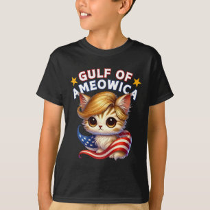 Gulf Of Ameowica America Mexico Trump Hair Cat Kit T-Shirt