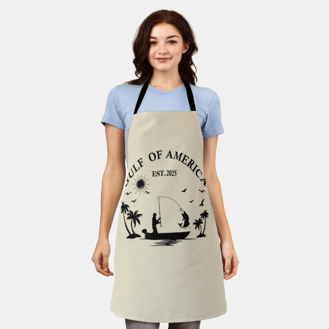 Gulf of America American patriotic fishing pole Apron (Worn)