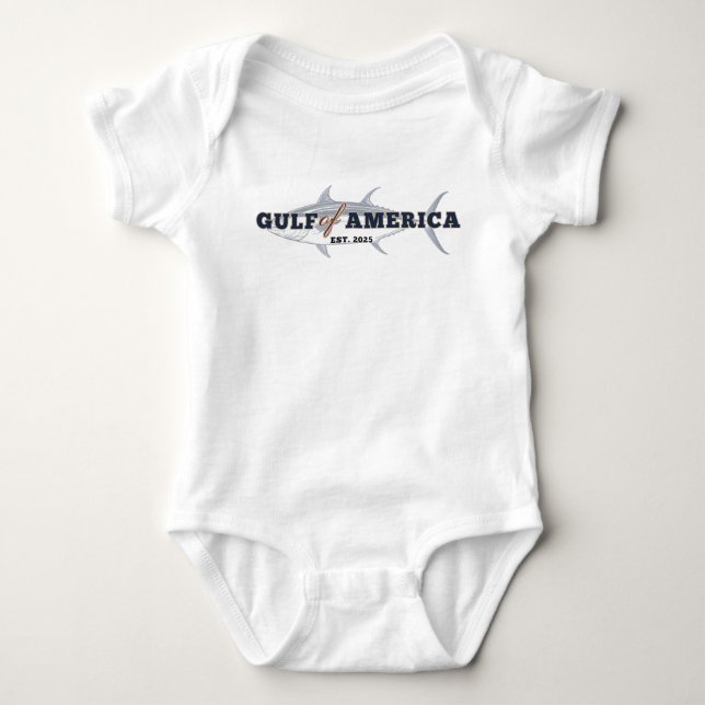 Gulf of America - Blue Fin - baby jumpsuit Baby Bodysuit (Front)