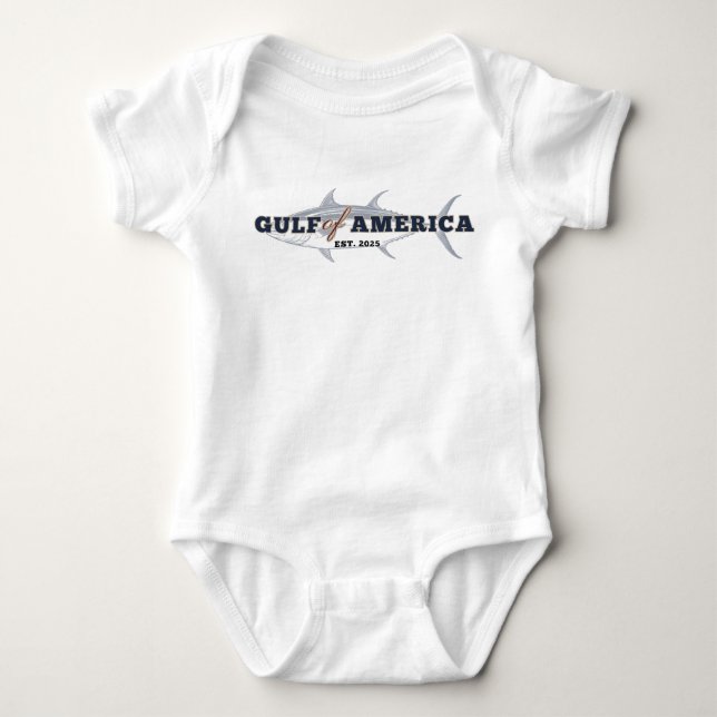 Gulf of America - Blue Fin - baby jumpsuit Bodysuit (Front)