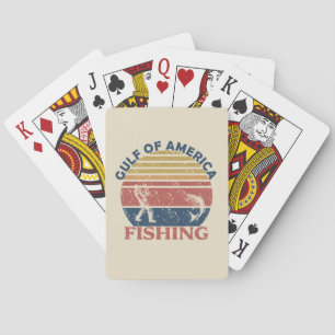 Gulf of America fishing pole American patriotic Poker Cards