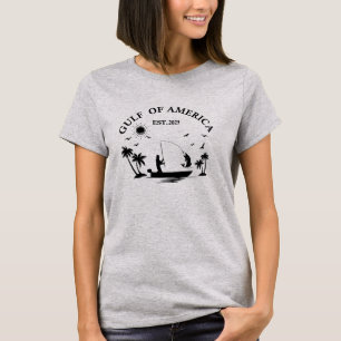 Gulf of America fishing pole American patriotic T-Shirt