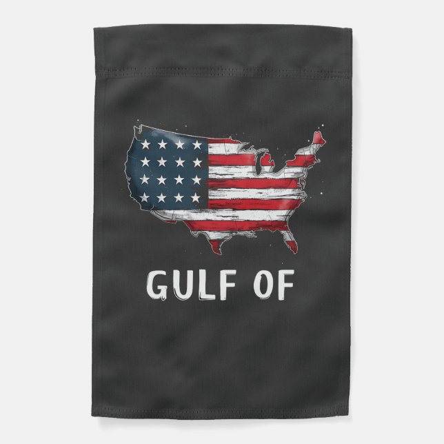 Gulf Of America Funny Trump East Cost Mexico  Garden Flag (Front)