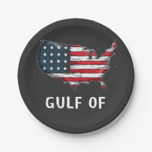 Gulf Of America Funny Trump East Cost Mexico Paper Plates