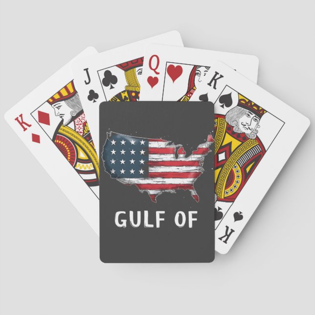Gulf Of America Funny Trump East Cost Mexico  Poker Cards (Back)