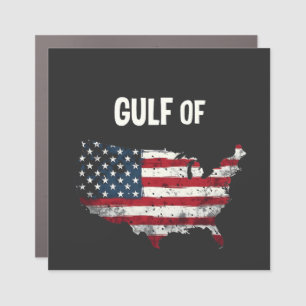 Gulf Of America Funny Trump USA Map Flag Car Magnet