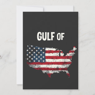 Gulf Of America Funny Trump USA Map Flag Invitation