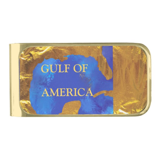 Gulf of America  Gold Finish Money Clip (Front)