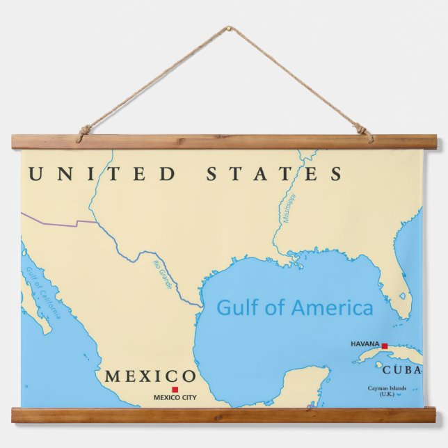 Gulf of America Map Hanging Tapestry (Front)