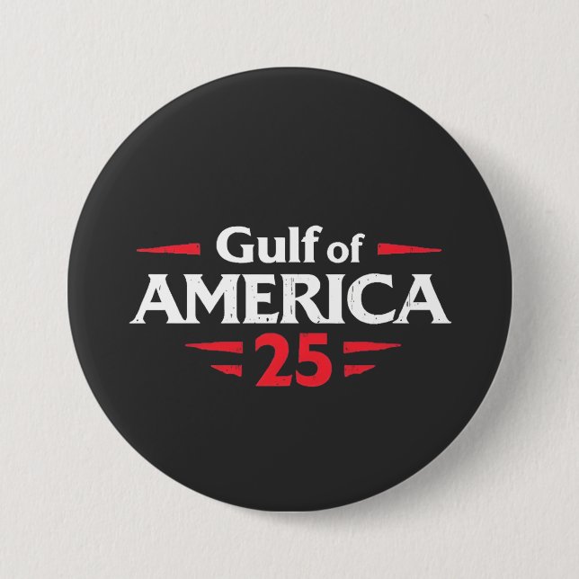 Gulf of America Patriotic American Trump USA Flag Button (Front)