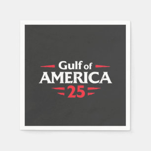 Gulf of America Patriotic American Trump USA Flag Napkins
