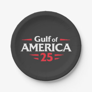 Gulf of America Patriotic American Trump USA Flag Paper Plates