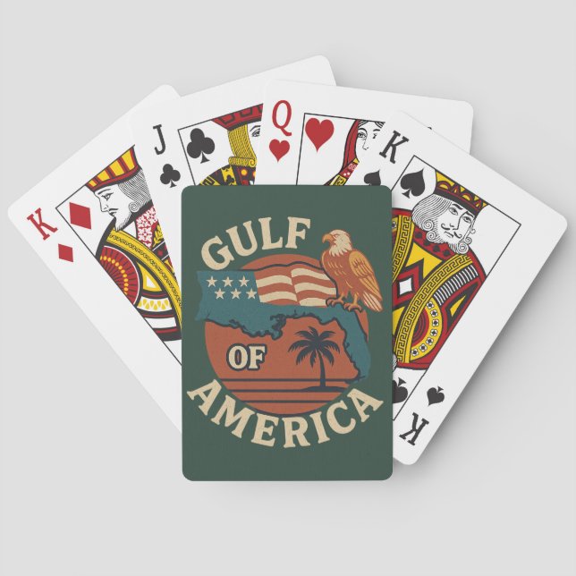 Gulf Of America Retro Poker Cards (Back)