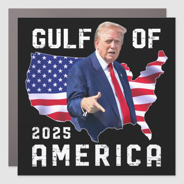 Gulf of America Trump Car Magnet (Front)