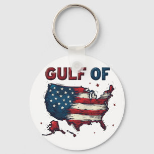 Gulf of America USA Map Trump USA Gulf of Mexico Keychain