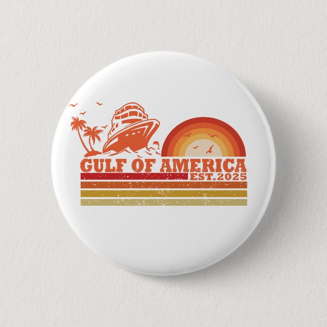 Gulf of America vintage American patriotic Button (Front)